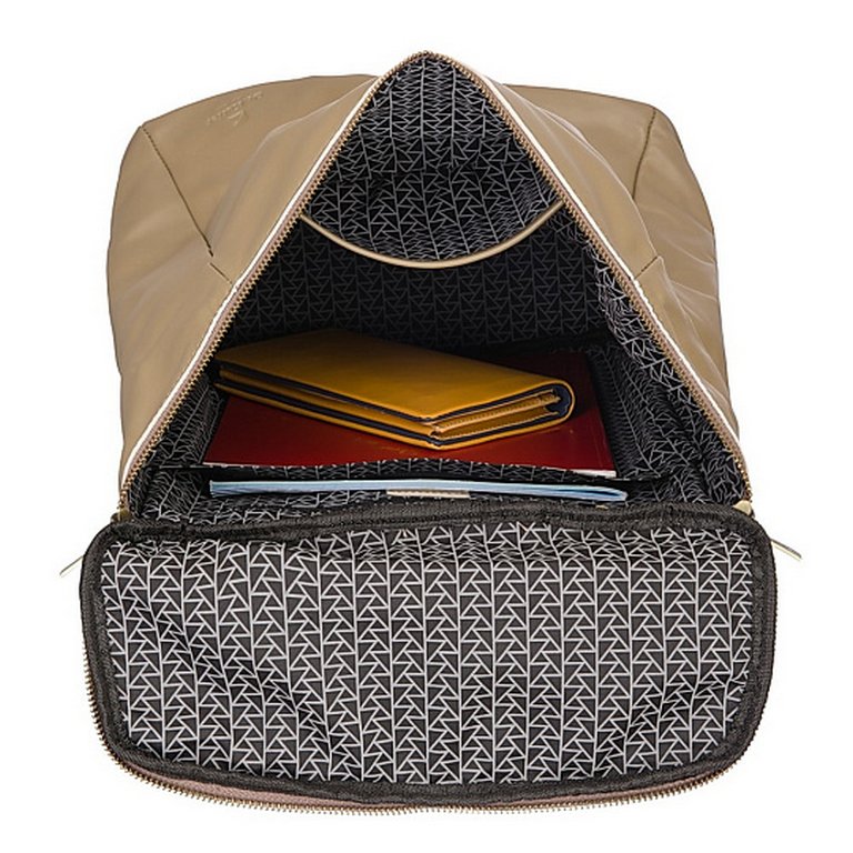 Рюкзак женский Dr.Koffer 32X38X15 см, нат.кожа, бежевый