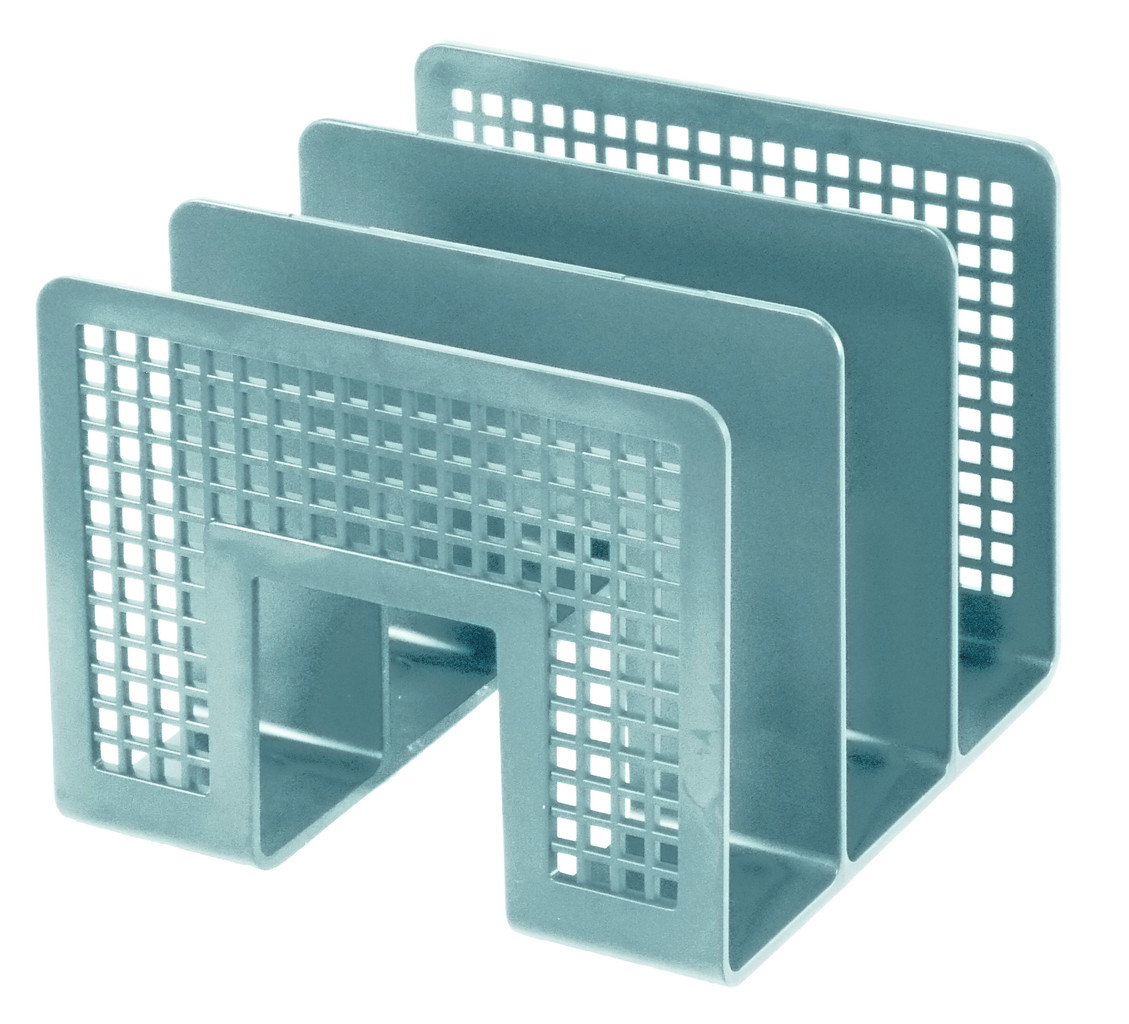 Подставка для бумаг, 3 отдела серая 210*170*210 мм Erich Krause