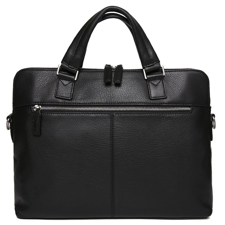 Сумка мужская FABRETTI 38*27*9, нат. кожа, черный