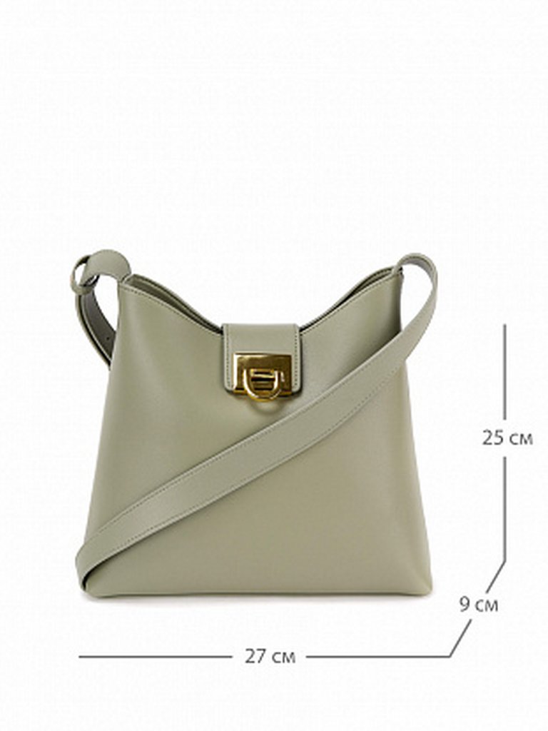 Сумка женская Jane's Story зеленая, нат. кожа