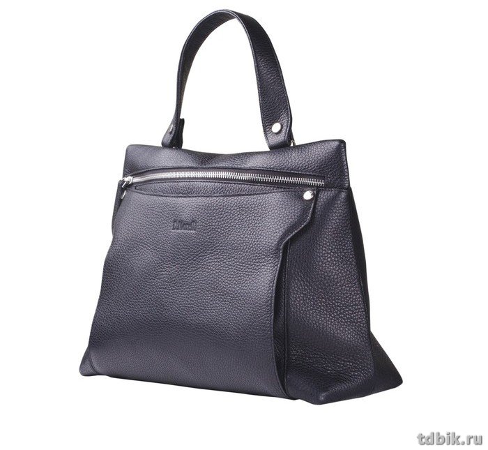 Сумка женская  D.Morelli, нат. кожа, фл.черный