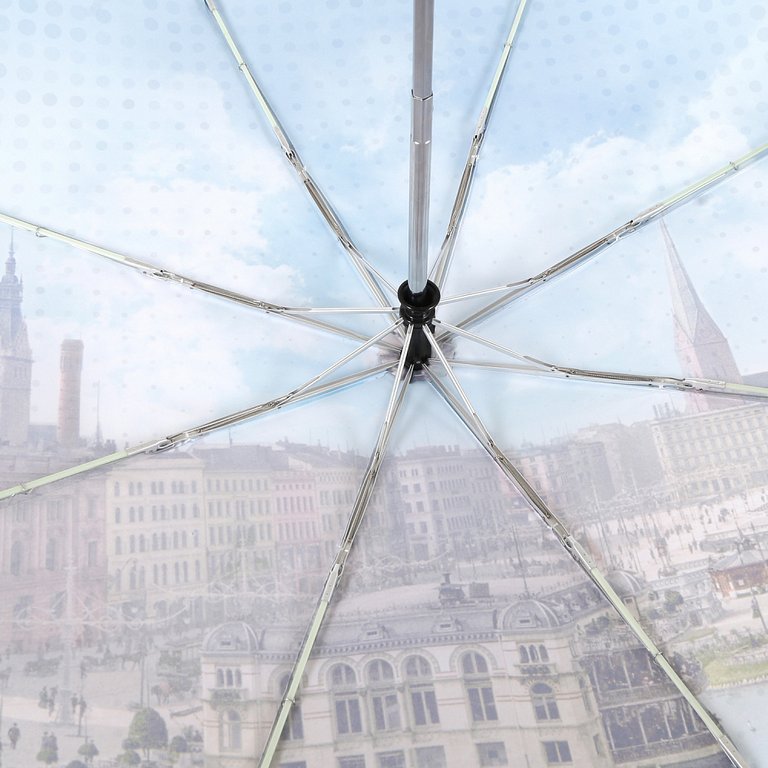 Зонт женский суперавтомат Fabretti, облегченный, 3 сложения, эпонж