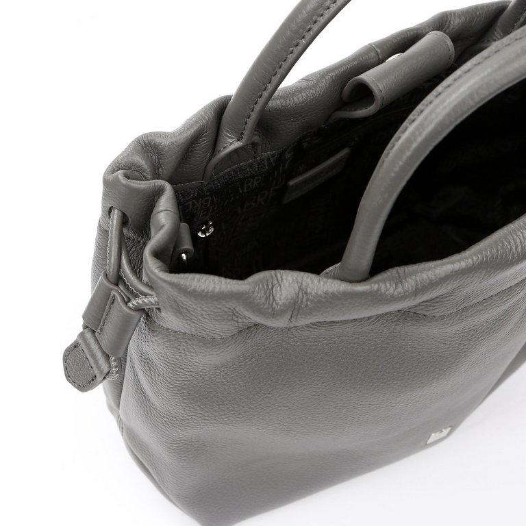 Сумка женская FABRETTI 24х21х12 см, нат. кожа, серый
