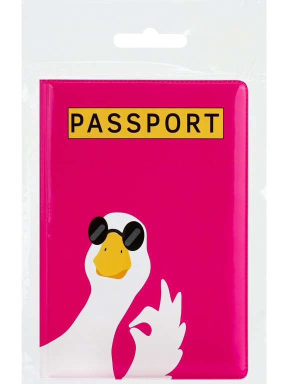Обложка для паспорта MILAND "Гусь в очках" ПВХ
