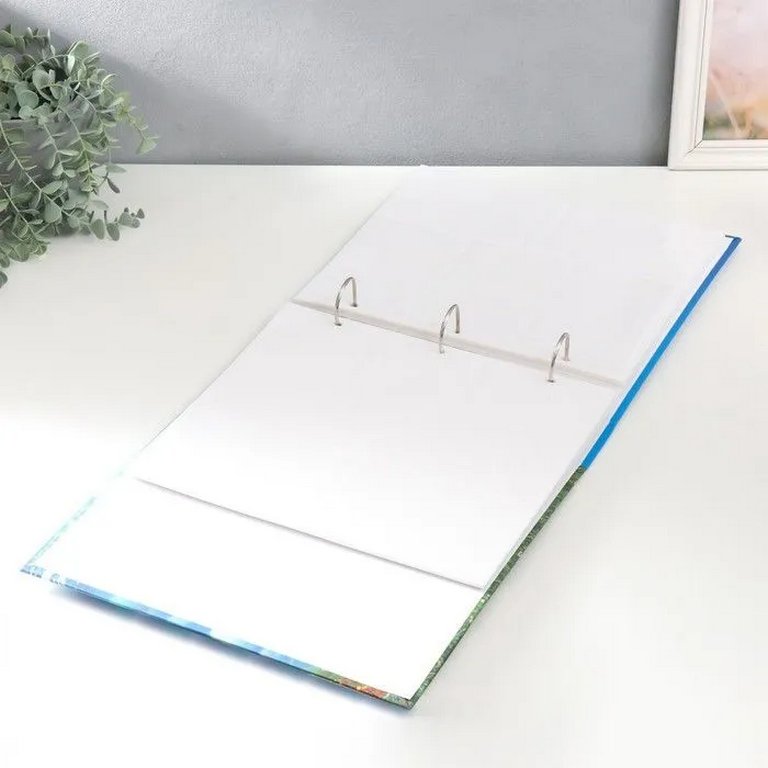 Фотоальбом 500 фото 10*15см "Deep blue" на кольцах, обложка картон