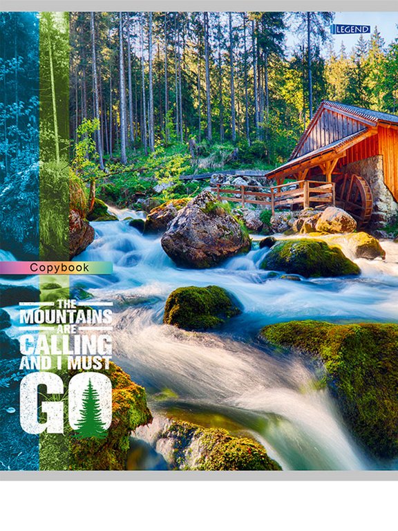 Тетрадь 96 лист лин. А5 на скрепке Legend "ЗАХВАТЫВАЮЩИЕ ВИДЫ-1" цвет. мелов. обл.ожка