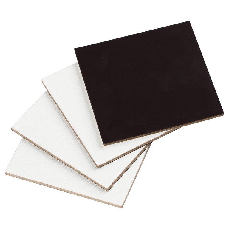 Холст грунтованный на магните 7,5*7,5 см мелкое зерно 4 шт/уп  (100% хлопок, 280 г/м) Гамма "Студия"