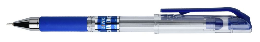 Ручка шариковая масляная Linc Maxwell резин.упор 0,7мм синяя (стерж.127мм) игольч.