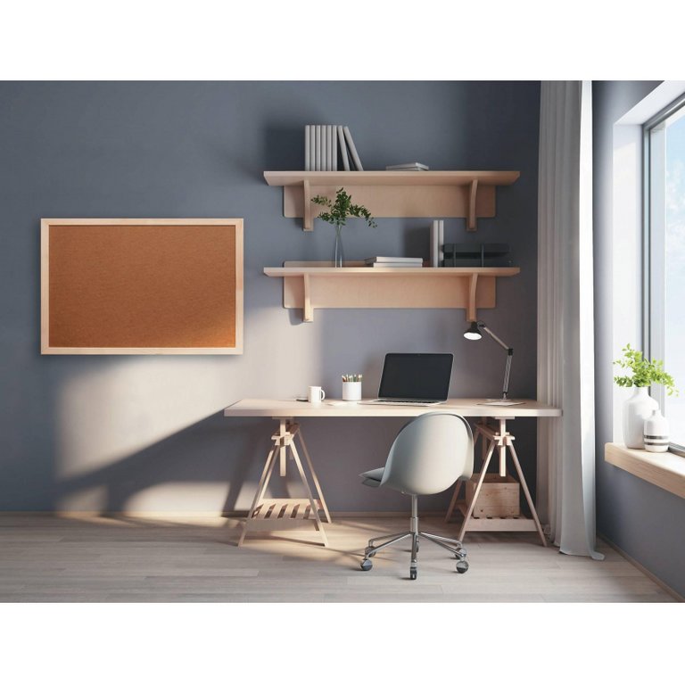 Доска пробковая  900*1200 мм деревянная рамка Attache