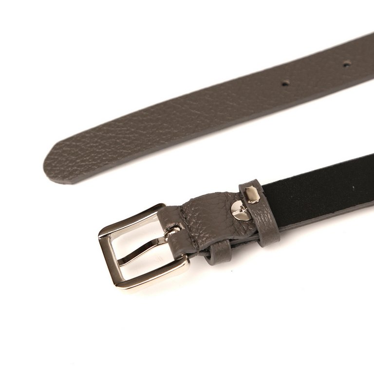 Ремень FABRETTI женский, натуральная кожа, размер 120, серый