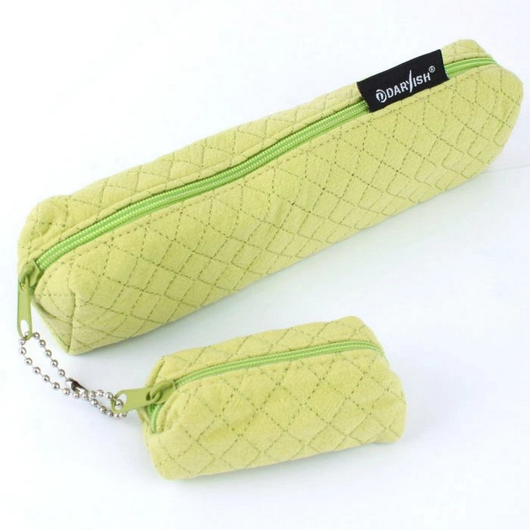 Пенал  для девочки "Стеганый +кошелек" (ассорти)