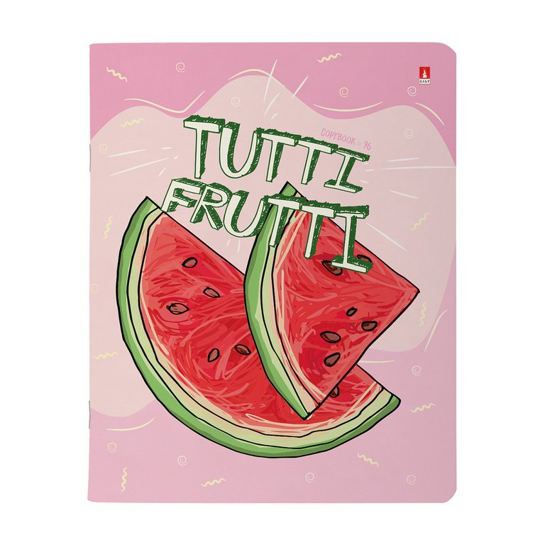 Тетрадь 96 лист кл. А5 на скрепке "Tutti Fruiti" ассорти