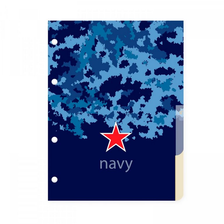 Разделители для тетради на кольцах А5 4л. "Милитари"