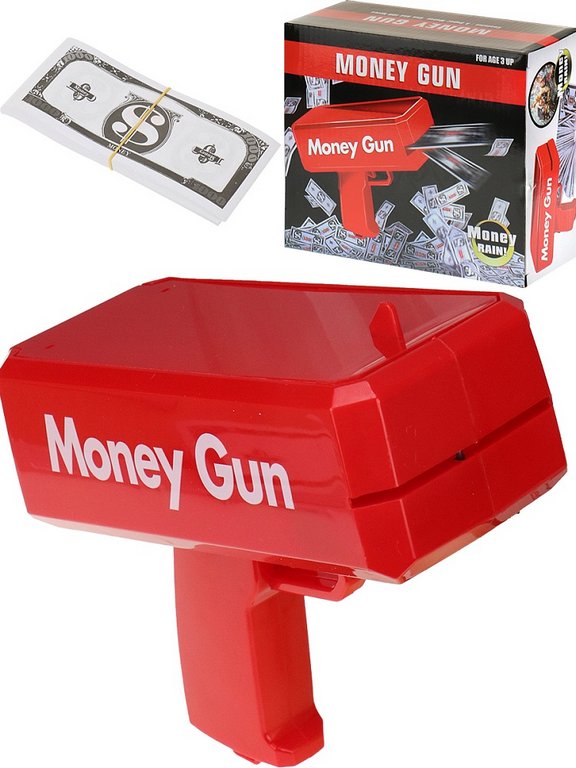 Пистолет для купюр механический (100 купюр в комплекте) 17*19см красный