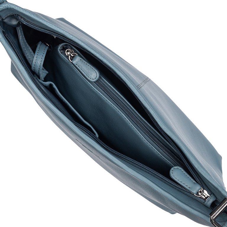 Сумка женская Dr.Koffer 32х23х12см см, нат.кожа голубая