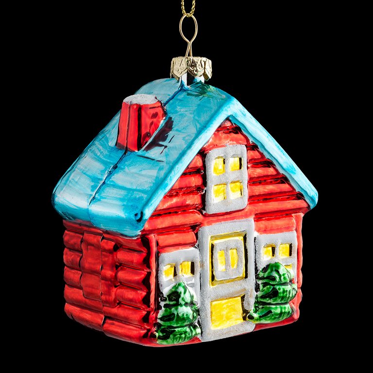 Украшение елочное из полирезины "Домик" 8 см