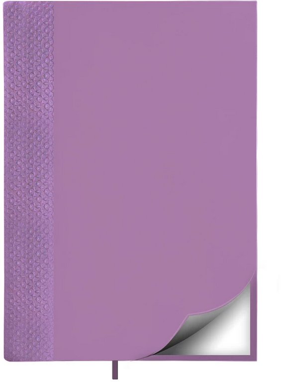 Ежедневник без дат 145*210 мм Lamark "Velvet" Premium FLEX лаванда