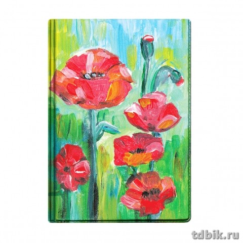 Обложка для паспорта "Маки"