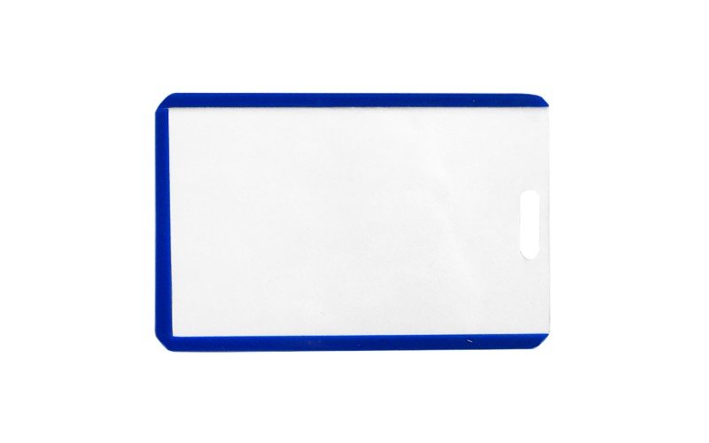 Бейдж вертикальный  65*100мм без шнура, синий