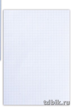 Бумага писчая в клетку А4, 60 г/м2, 100 л/пач.