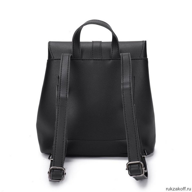 Рюкзак молодежный женский OrsOro иск. кожа 26*22*13 см, черный
