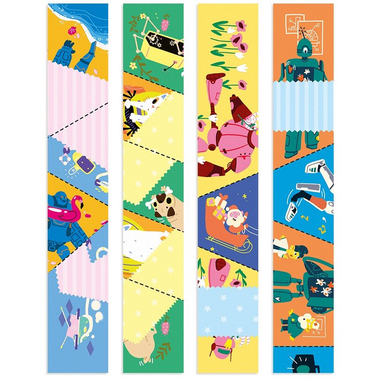 Игра развивающая Логика Сгибалки 8-9лет "Роботы" БАНДА умников