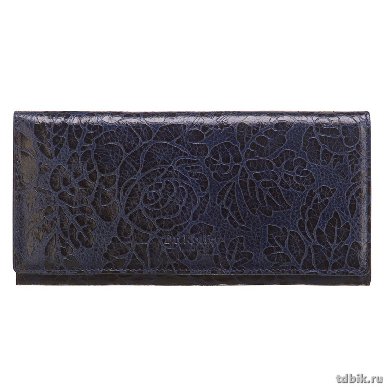Портмоне Dr.Koffer 9,5*18,5см, нат. кожа, синий
