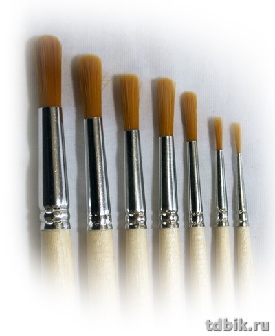 Кисть Синтетика № 2 круглая живописная (короткая ручка) ГРААЛЬ