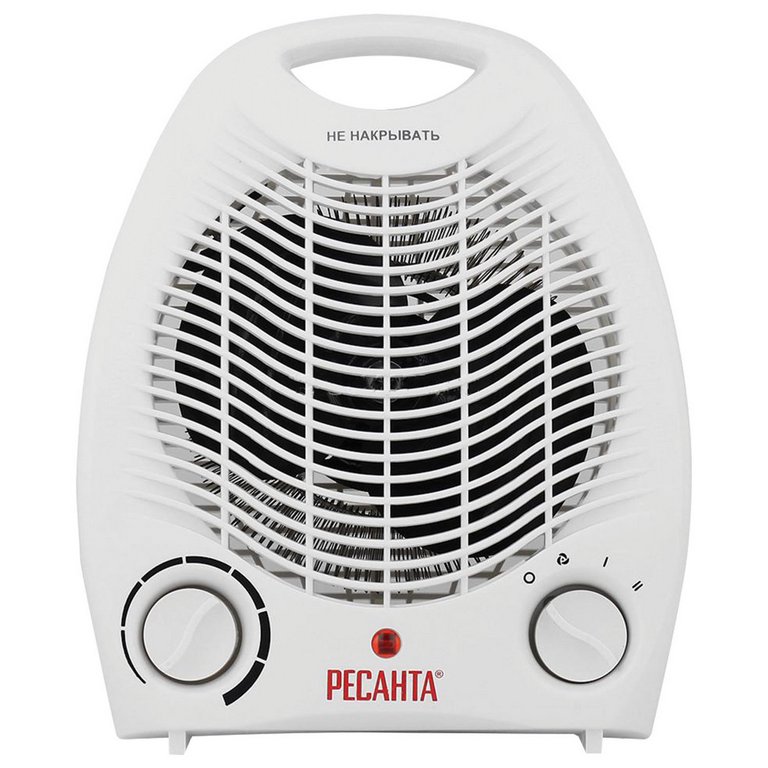 Тепловентилятор РЕСАНТА ТВС-1, 2000 Вт, 2 режима, белый