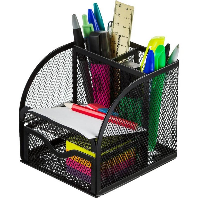 Подставка наст д/канц. принадлеж. металл, M&G 4 отд. черная