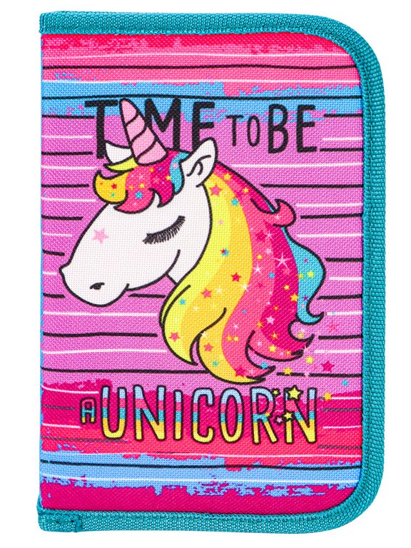 Пенал 1 отд. для девочки Prof-Press "Единорог" 190*115 (ткань)