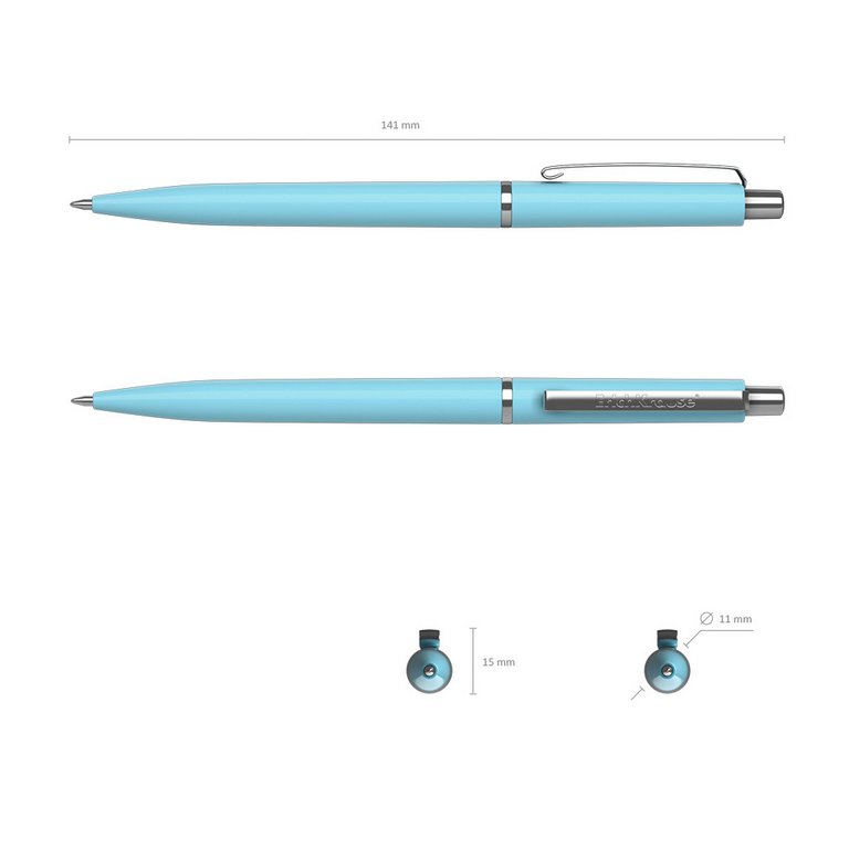 Ручка шариковая авт. ErichKrause Smart Pastel, 0,7мм синяя (линия 0,35мм)