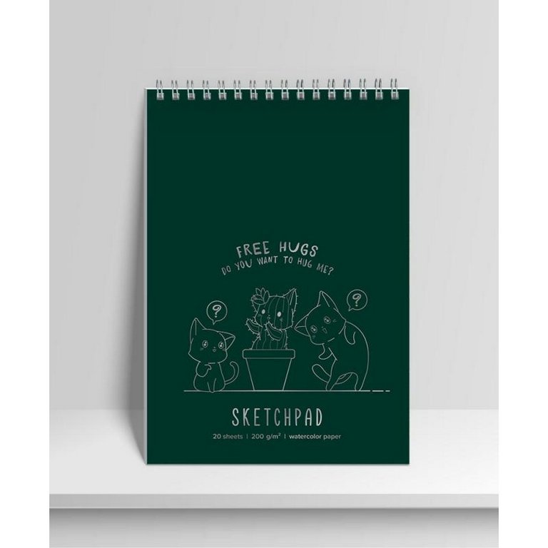 Скетчбук 148*210 мм, 20л. на спирали "Котята" 200г/м2