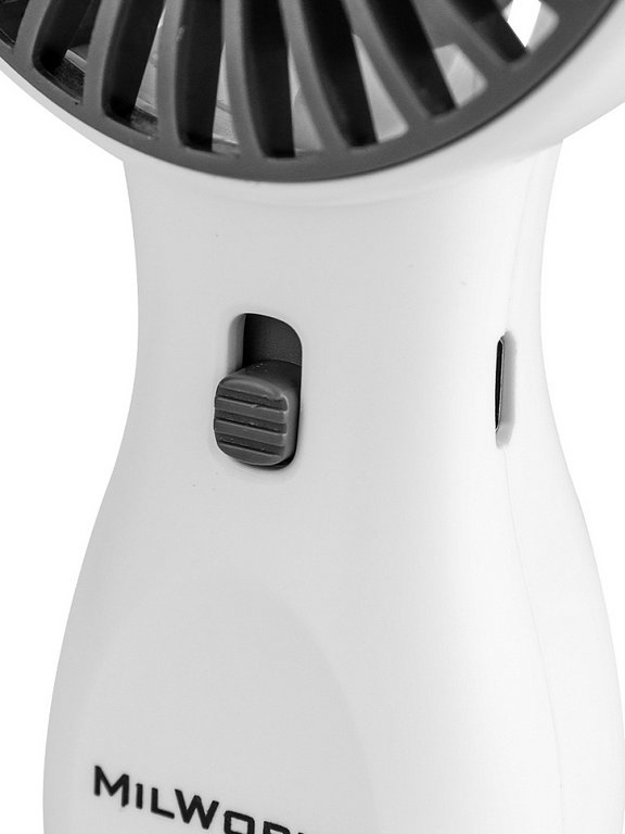 Вентилятор ручной "Ушки"  USB, 6,5*3,5*14 см, белый/серый