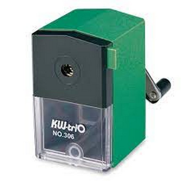 Точилка механическая пластиковый корпус KW-trio (80x85x52мм) с креплением к столу