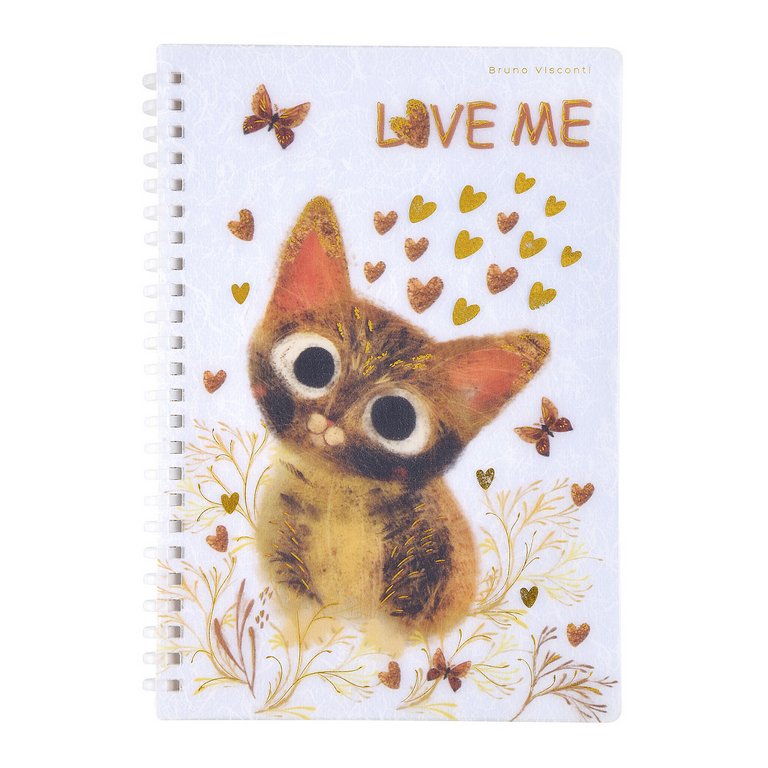 Тетрадь 60 лист кл. А5 на гребне, "Котики делают нас счастливыми"