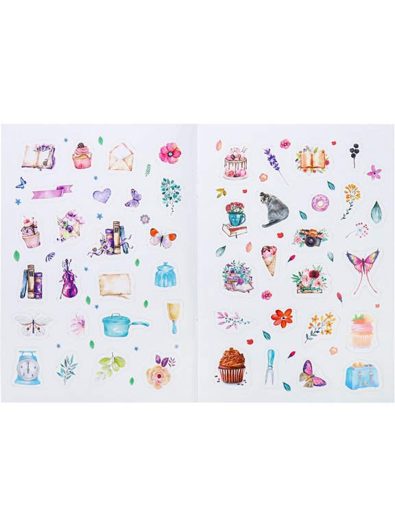 Набор наклеек 220 шт "Акварель и прованс" 16л., А5, MILAND