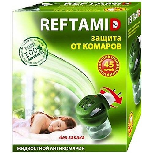 Средство от комаров фумигатор и флакон 45 ночей (без запаха) РЕФТАМИД комплект