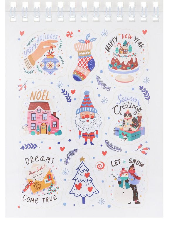 Набор наклеек 150 шт "Мой Уютный Новый год" 16л., А6, MILAND