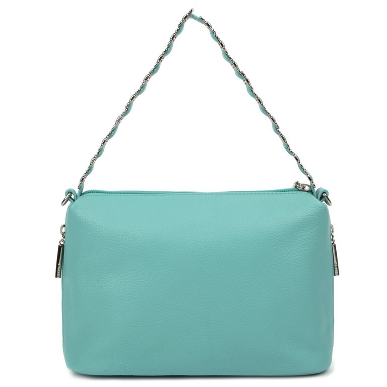 Сумка женская Palio, 26х17х10 см, нат. кожа, бирюзовый