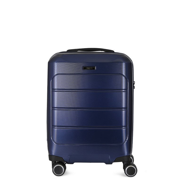 Чемодан 4-х колесный FABRETTI 100% поликарбонат, 54*37*24 см, синий