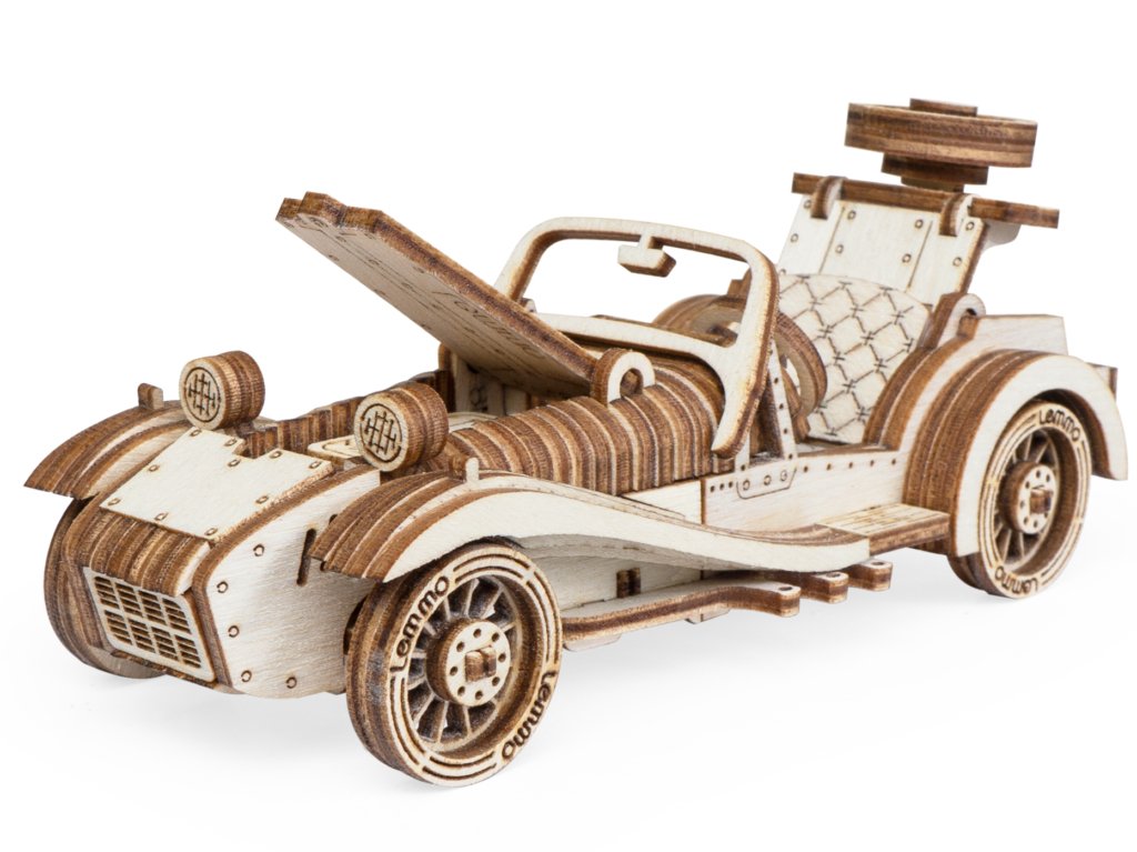 Сборная модель из дерева  103 дет. "Автомобиль Родстер" 150*60*50мм