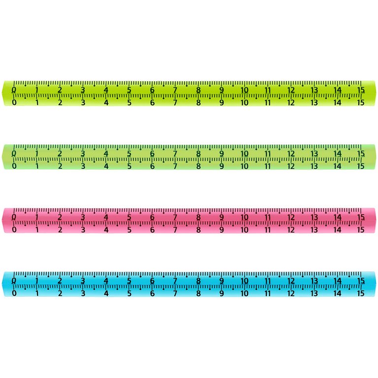 Линейка 15 см. пласт. трёхгранная прозрачная, неоновые цвета, ассорти СТАММ