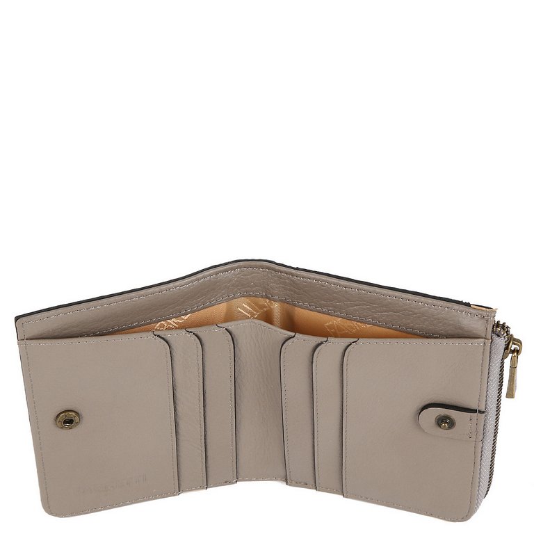 Портмоне FABRETTI женское, нат. кожа, 11*10*3см, бронзовый