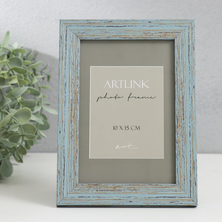Рамка для фотографий 10*15 см пластик "Celeste" цв. бирюзовый