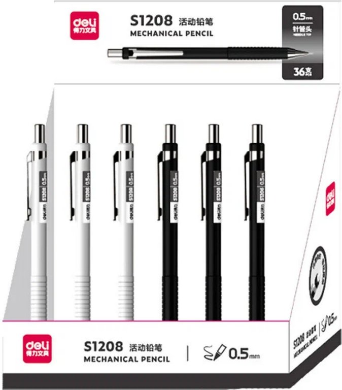 Карандаш механический 0.5 мм Deli метал. корпус