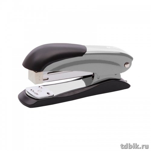 Степлер 24/6 до 20л металлический, Lamark Ulrich, серый с антистеплером