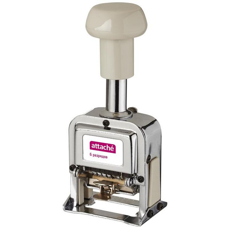 Нумератор автоматич., 6-и разр., 4,8 мм, метал. Attache