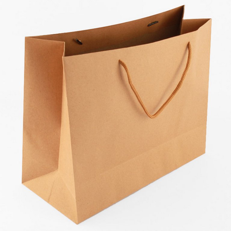 Пакет бумажный горизонтальный 32*25см крафт