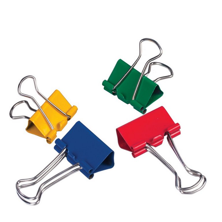 Зажим для бумаг 51 мм цветной Lamark "Неон"